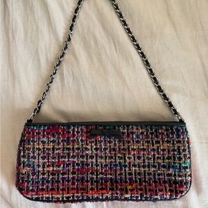 Talbots Multicolor Tweed Chain Shoulder Bag